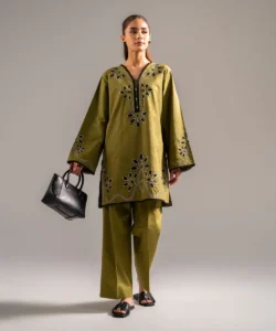 2 Piece - Embroidered Jacquard Suit