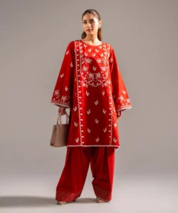 2 Piece - Embroidered Jacquard Suit